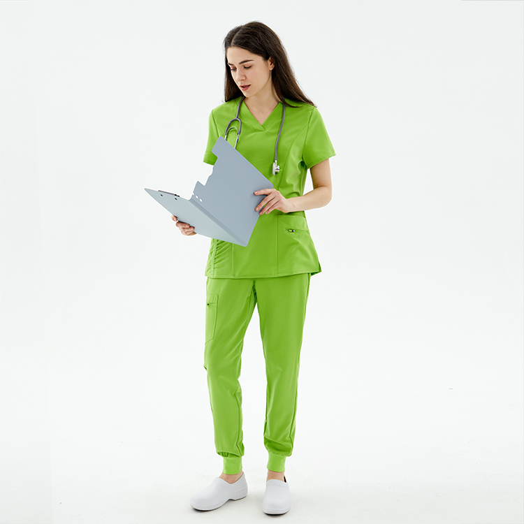 Women Joggers Scrub Set - Avocado - Image 6